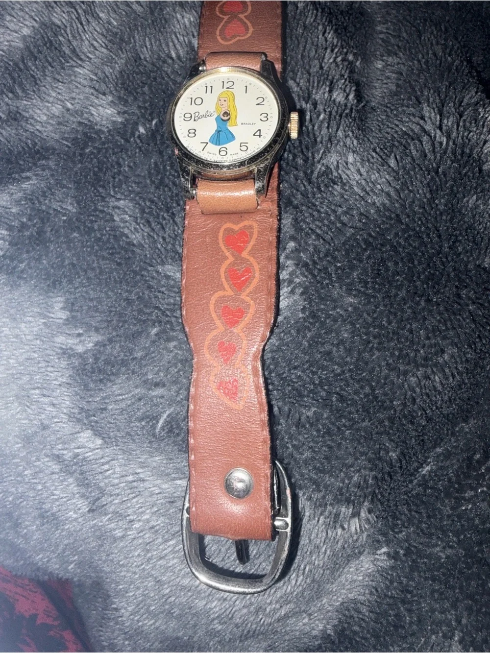 Barbie Vintage-Inspired Brown Leather Strap Watch - Barbie Dial